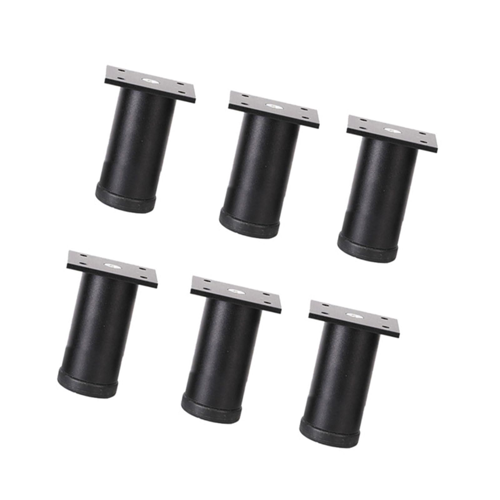 Elnwnnkc Black 6Pcs Durability Furniture Legs With Nonslip Base Furniture Legs Replacement For Secure Height Enhancement Adjustable Sofa Bed Leg