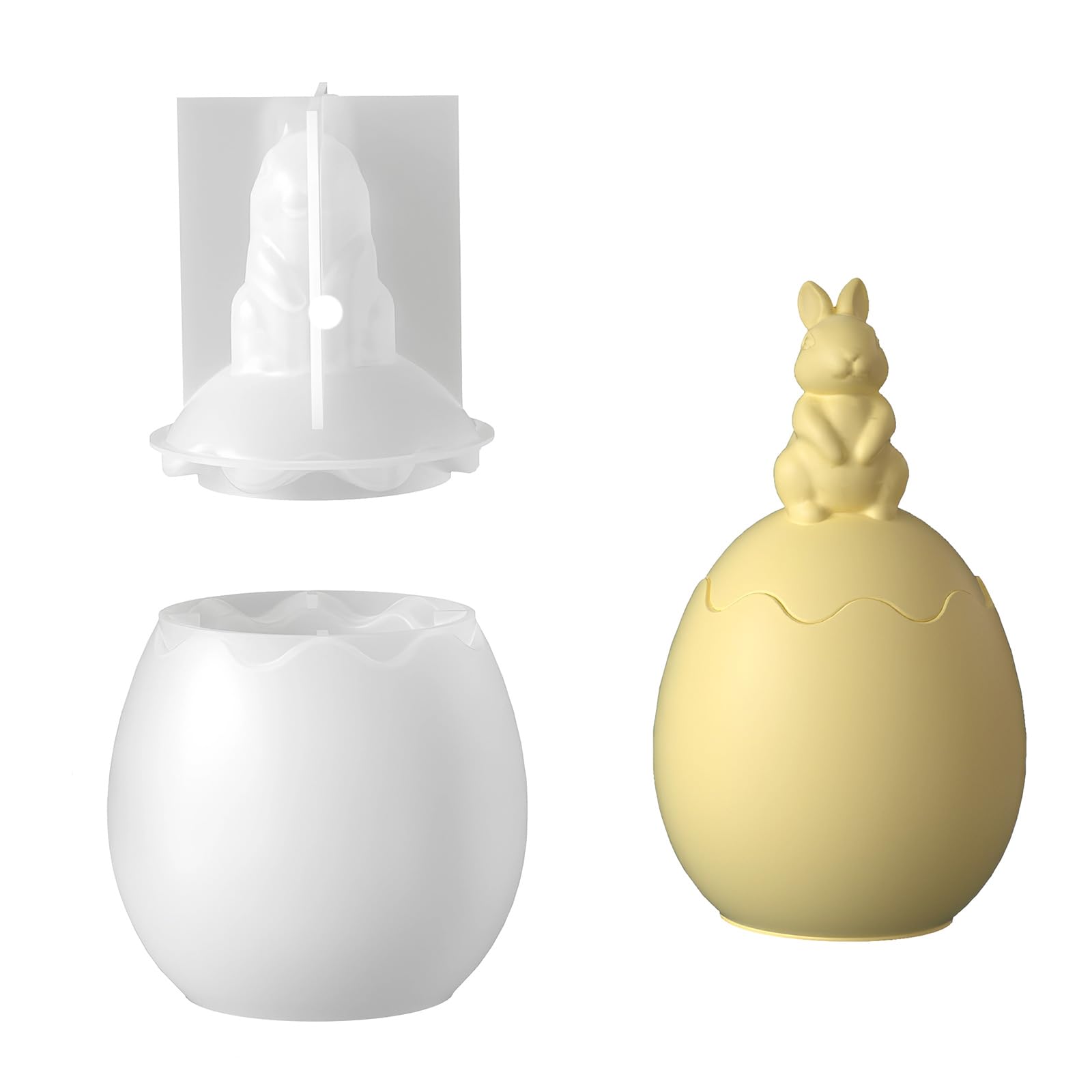Snorvixre Themed Rabbits Holder Detachable Silicone Crafting Set for Creative Projects Handcraft