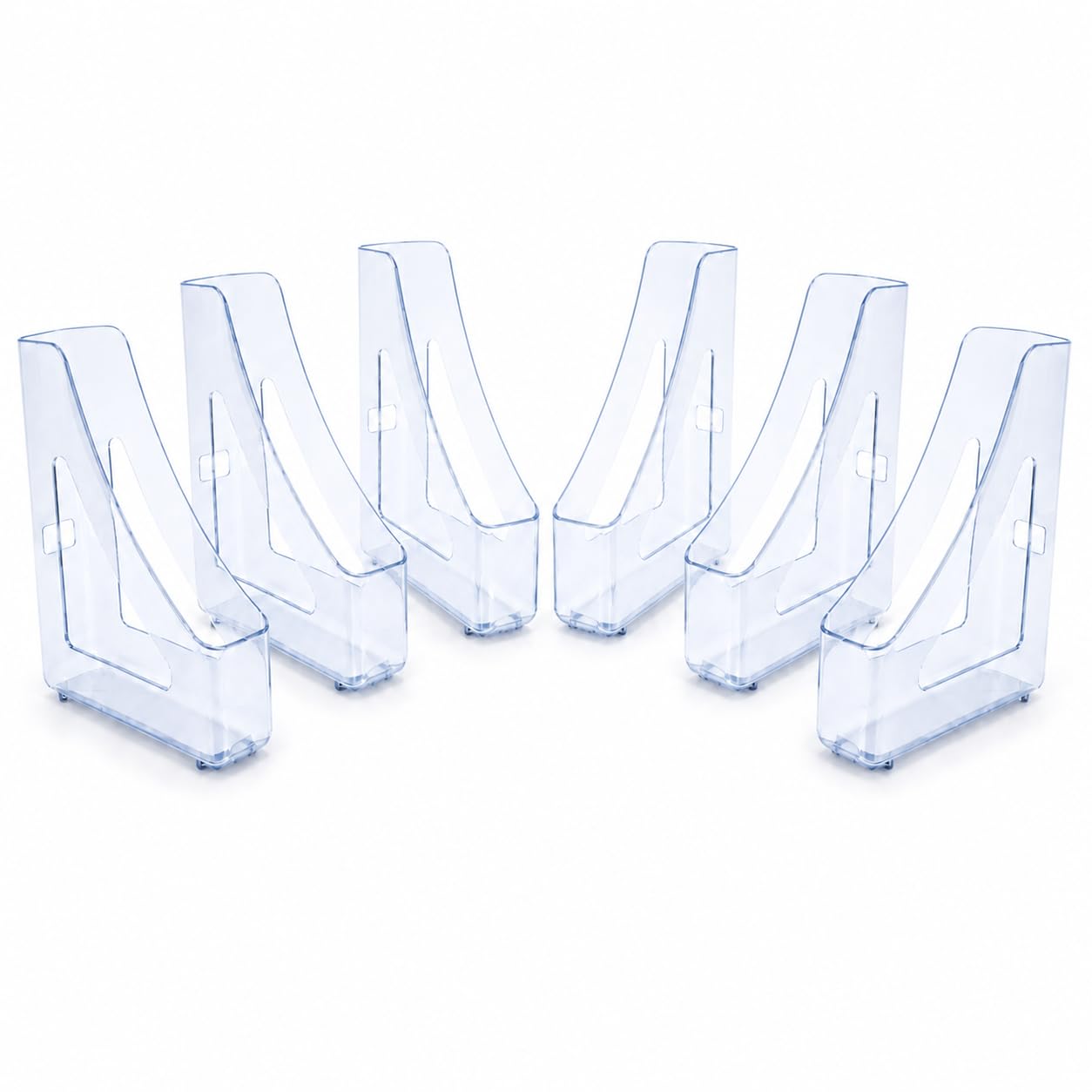 Deflecto Pack of 6 Gemstone Collection Contemporary Magazine File - Diamond