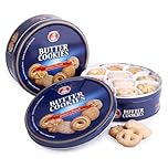 Patisserie Matheo Danish Butter Cookies 2 x 454g – 5 assorted Varieties in Decorative Tin Box – Authentic Danish Recipe with Rich Buttery Flavor – Perfect for Coffee, Meetings, Holidays & Gifting