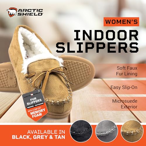 Warm Indoor/Outdoor Plush Fur Womens Moccasin Slippers Microsuede2