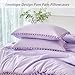 PERFEMET 5 Pcs Girls Lavender Comforter Sets Full Boho Pom Pom Fringe Bedding Comforter with Sheet Set Soft Cute Purple Girls Bed in A Bag for All Season(Lavender, Full)