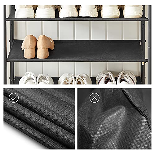 VASAGLE Schuhregal Schmal mit 5 Ebenen, Platzsparend, Metall – Ansicht 5