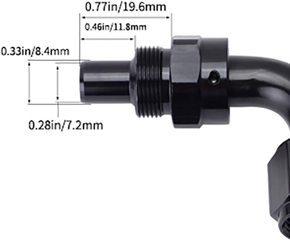 EVIL ENERGY 10FT 6AN Nylon Stainless Steel Braided PTFE E85 Fuel Line Bundle with 2pcs Straight PTFE Fuel Hose End