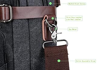 Baosha Convertible Briefcase Backpack 17 Inch Laptop Bag Case Business Briefcase HB-22 (Black-Grey Mixed)