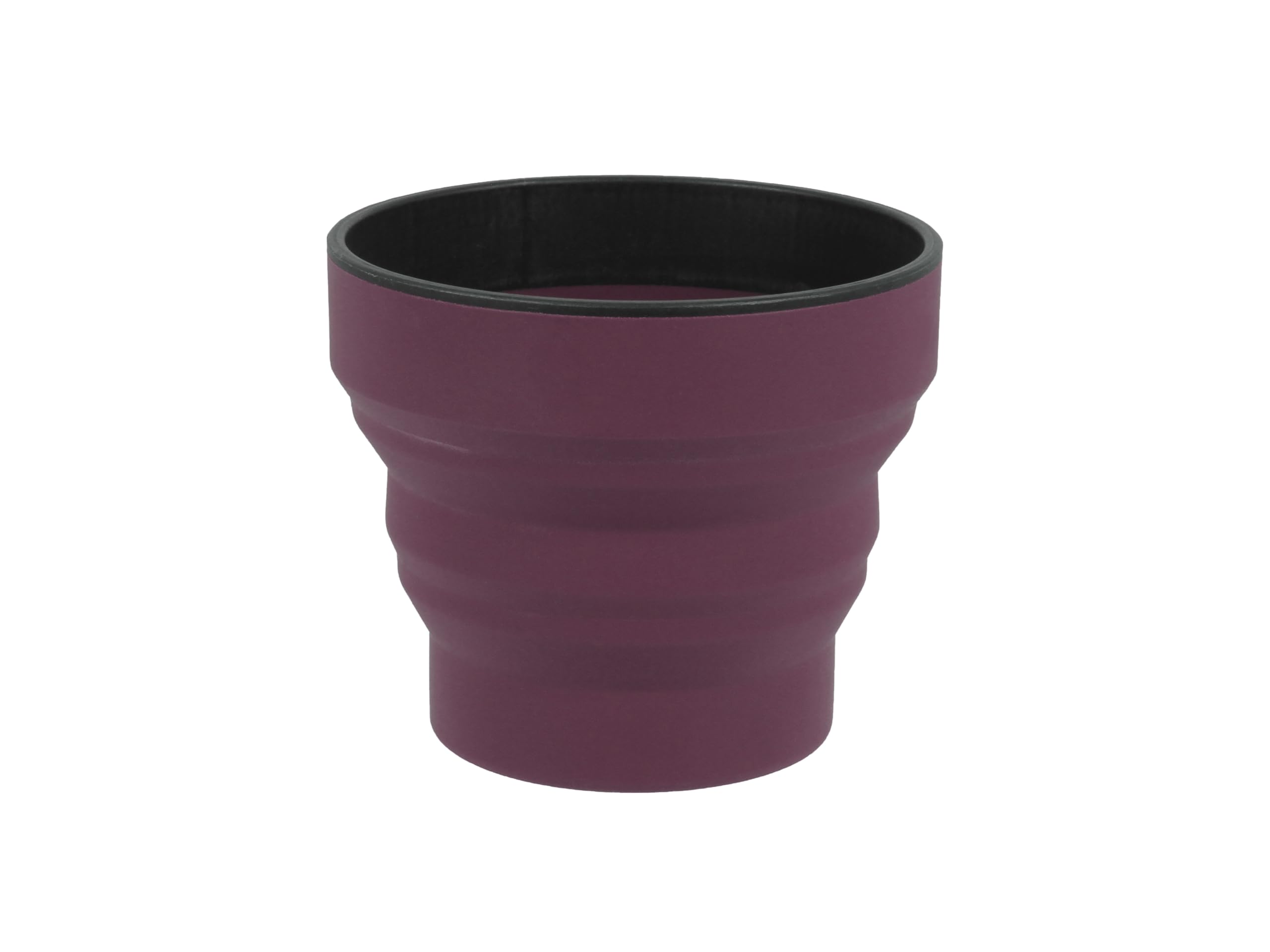 Lifeventure Silicon Ellipse Collapsible and Portable Mug for Camping Travel & Outdoor, Deep Purple, Medium