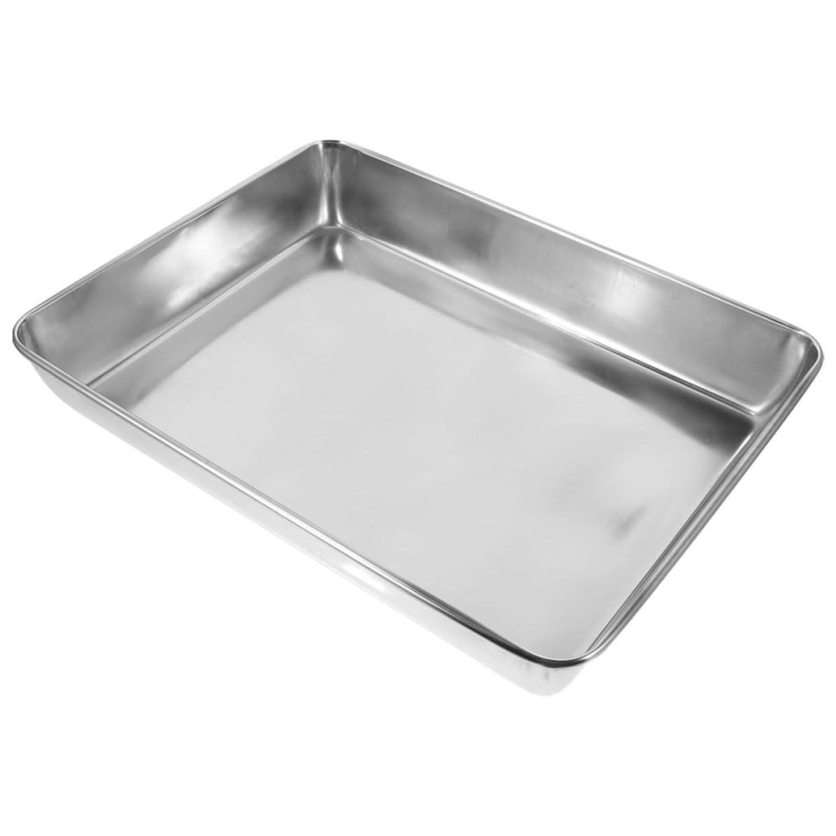 Vasca da Bagno in Acciaio Inox per Piccioni e Pappagalli, Design Profondo Anti-Spruzzo, Dimensioni 35X30 CM, Accessorio per Gabbie di Uccelli Domestici