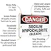 SmartSign 7 x 10 inch “Danger - Sodium Hypochlorite (Bleach)” OSHA Metal Sign, 40 mil Laminated Rustproof Aluminum, Red, Black and White
