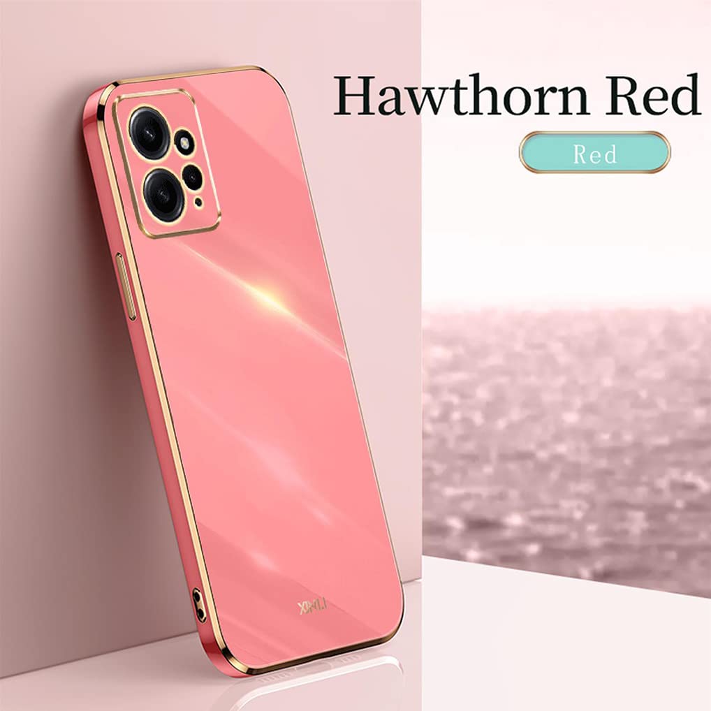 SEAHAI Cover Per Xiaomi Redmi Note 12 4G – Custodia In Silicone Morbido Con Paraurti Antiurto E Cuscino D'Aria (Rosso) - 3