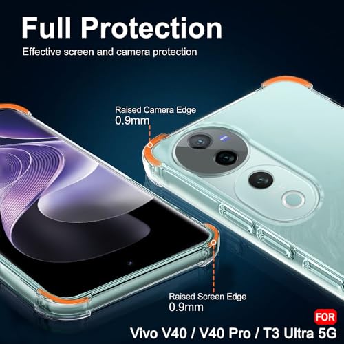 Image of TheGiftKart Crystal Clear Back Cover Case for Vivo V40 / V40 Pro / T3 Ultra 5G | Shockproof Soft TPU Case | Cushioned Edges for Ultimate Protection Back Cover Case (TPU, Transparent)