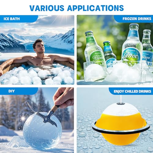 Molde esférico grande para cubos de hielo 2 unidades miniatura 6