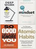 Atomic Habits, Deep Work, Mindset, So Good They Can't Ignore You - Book Set