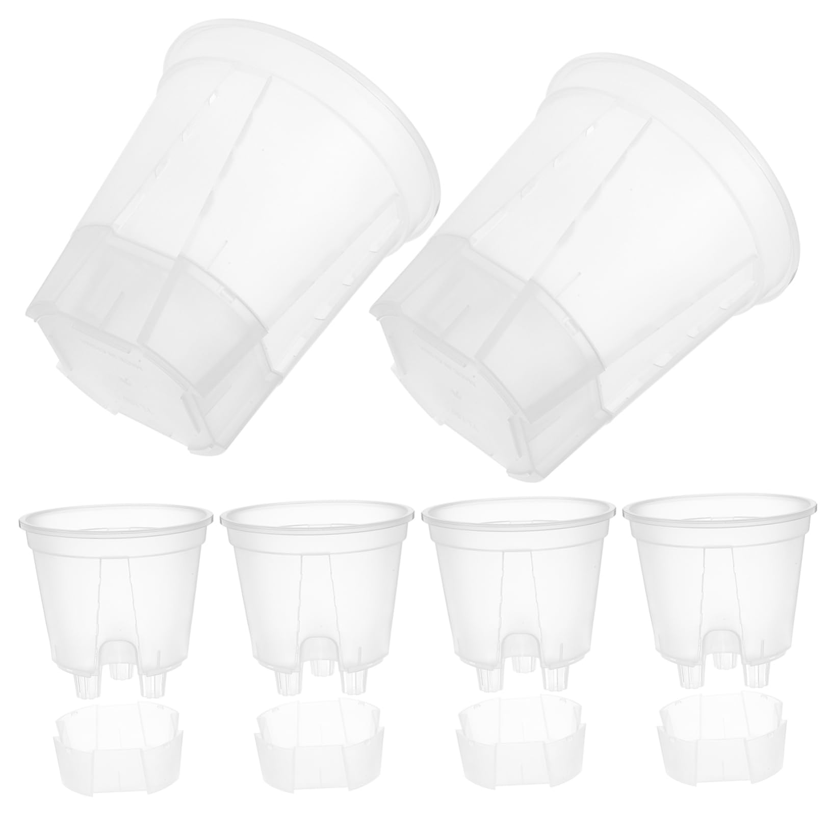 Sosoport Lot De 6 Pots Dorchidées en Plastique avec Système Darrosage Automatique pour Jardin Intérieur