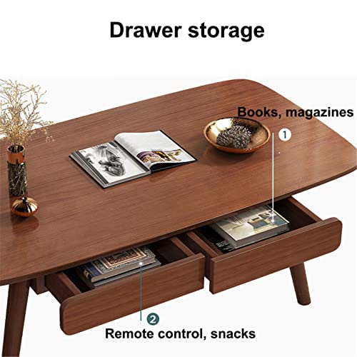 Table basse moderne du milieu du siècle en bois pour le salon