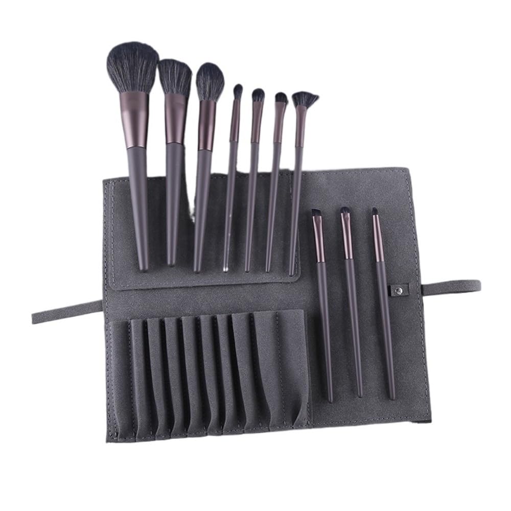 10 Pennelli for Trucco Naturale for Capelli, Fondotinta in Polvere, Fard, Ombretto, for Viso, Strumenti, Maquillajs Strumenti per Il Trucco(C1201BL-300)