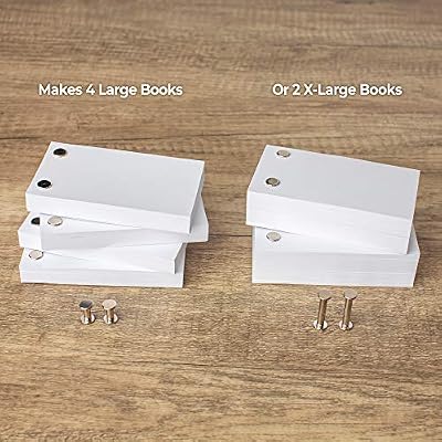 Professional Flip Book Kit by Oaktown Supply - 480 Sheets of Blank Flipbook Paper with Holes on the Side and Screws - Animation Creator Flip Books - for Creative Kids and Adults Who Like Drawing