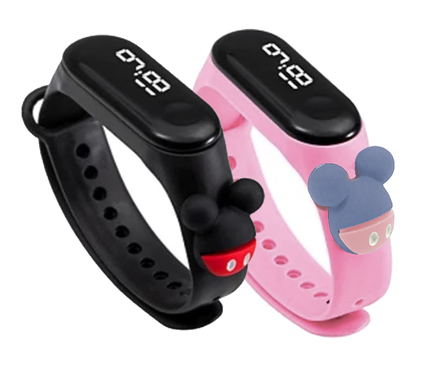 Trendy Store Fashion Digital Unisex Kids Casual Watch (Black Dial, Multicolour Band) Set 2 (B0B8CKMG6X) Amazon Price History, Amazon Price Tracker