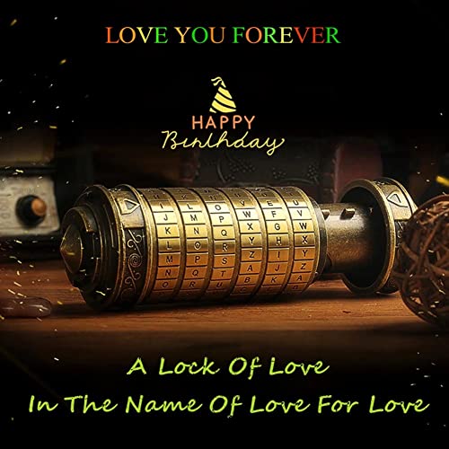 Cryptex Puzzle Boxes Da Vinci Code Mini Cryptex Lock with Hidden Compartments Anniversary Valentine's Day Mysterious birthday gifts for family and friends - Image 2
