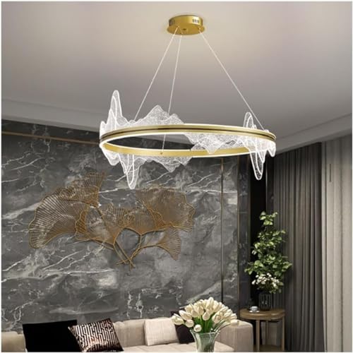 Lustre Moderne Encastré LED Noir Or Vintage Luminaire Suspension Salon LWX