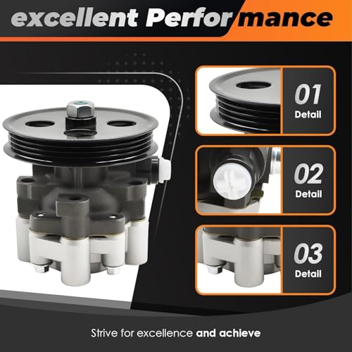 Aspaton 21-5931 Power Steering Pump with Pulley Compatible with Highlander 2004-2007 Camry 1995-2006 Sienna 1998-2003 Solara 1999-2003 ES300 1997-2001 RX330 2004-2006 Avalon 1995-2004 553-56924 by Aspaton - Used condition - Image 7