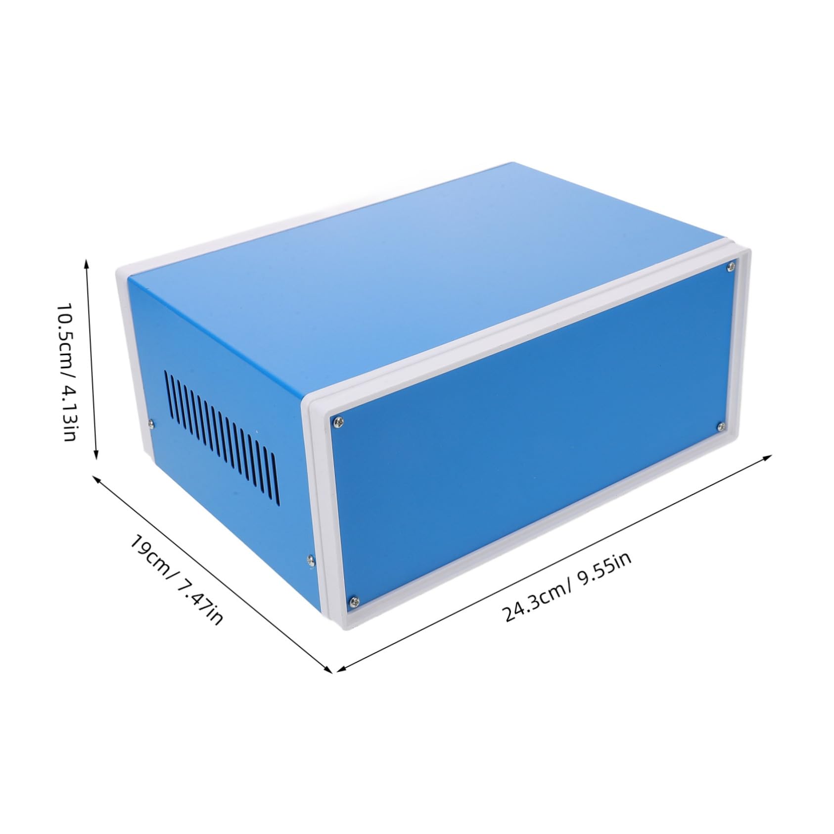 Toddmomy Scatola di Giunzione in Metallo Blu per Progetti Elettronici Protezione in Tensione e Facile Installazione, Custodia in Ferro 110x250x190mm per Terminali e Pulsanti