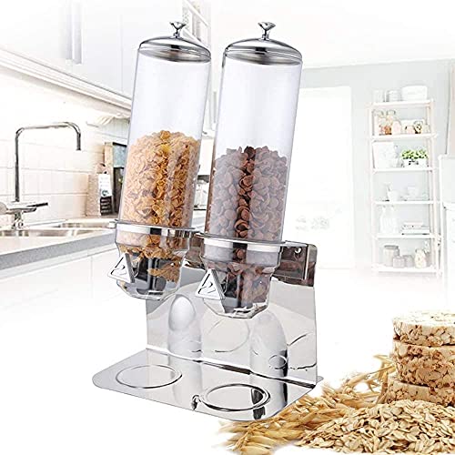 Practical Household Kitchen Accessories 4L X2 Triple Head Cereal Dispener Dry Food Dispenser Stainless Steel Base, Lsxysp #TOP2