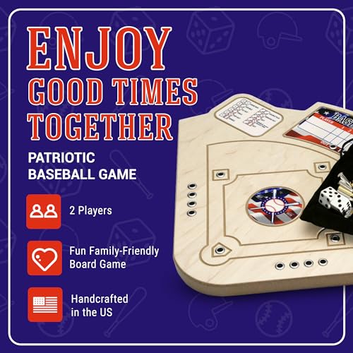 Across The Board Patriotic Baseball Game, Fun Baseball Gifts for 2 Players, Indoor &#038; Outdoor Family Bonding Activities, Fun Entertainment for Family Gatherings, Events &#038; More Game