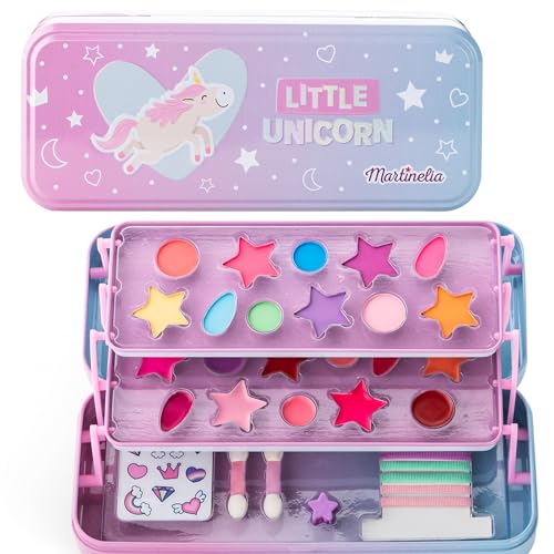 Maquillaje Little Unicorn Martinelia estuche de lata infantil