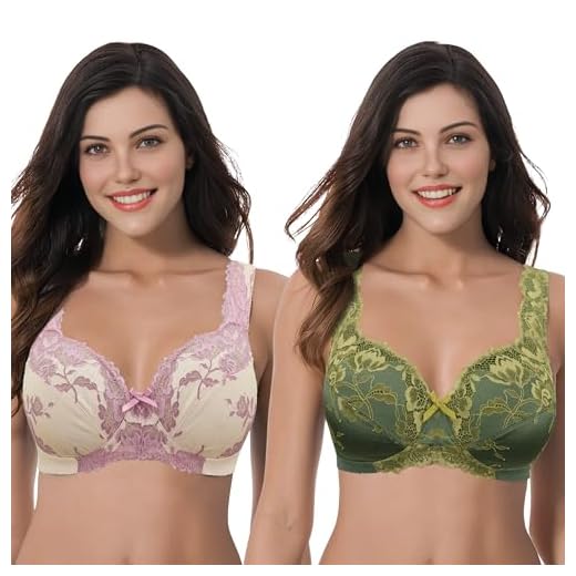 Curve Muse Damen Übergröße Minimizer Ungefüttert Kabellos Spitze Vollständige Abdeckung BHS-Tiefes Flechtengrün,nackt-105E