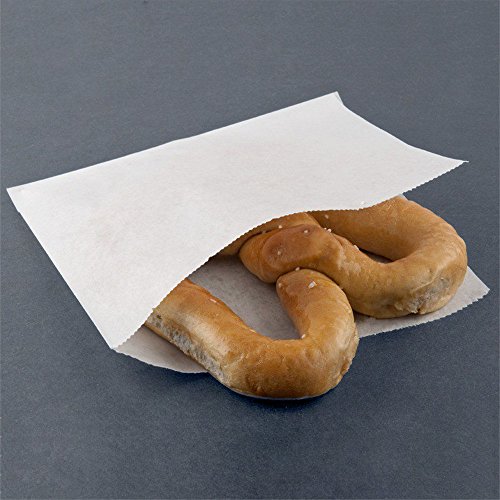 Food Grade Tissue Paper Deli Wrappers Double Open Bags, Solid White, Set of 100