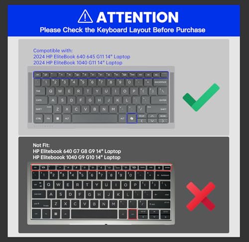 Protector de teclado para HP EliteBook 14 pulgadas 2024 miniatura 2