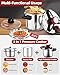 SVKLHY 3-In-1 304 Stainless Steel Pressure Cooker 6 QT: [Explosion-Proof] [3 PSI Settings], One-Hand Locking, Induction Compatible, Glass Lid & Steamer Rack Included, Olla de Presion, Sliver