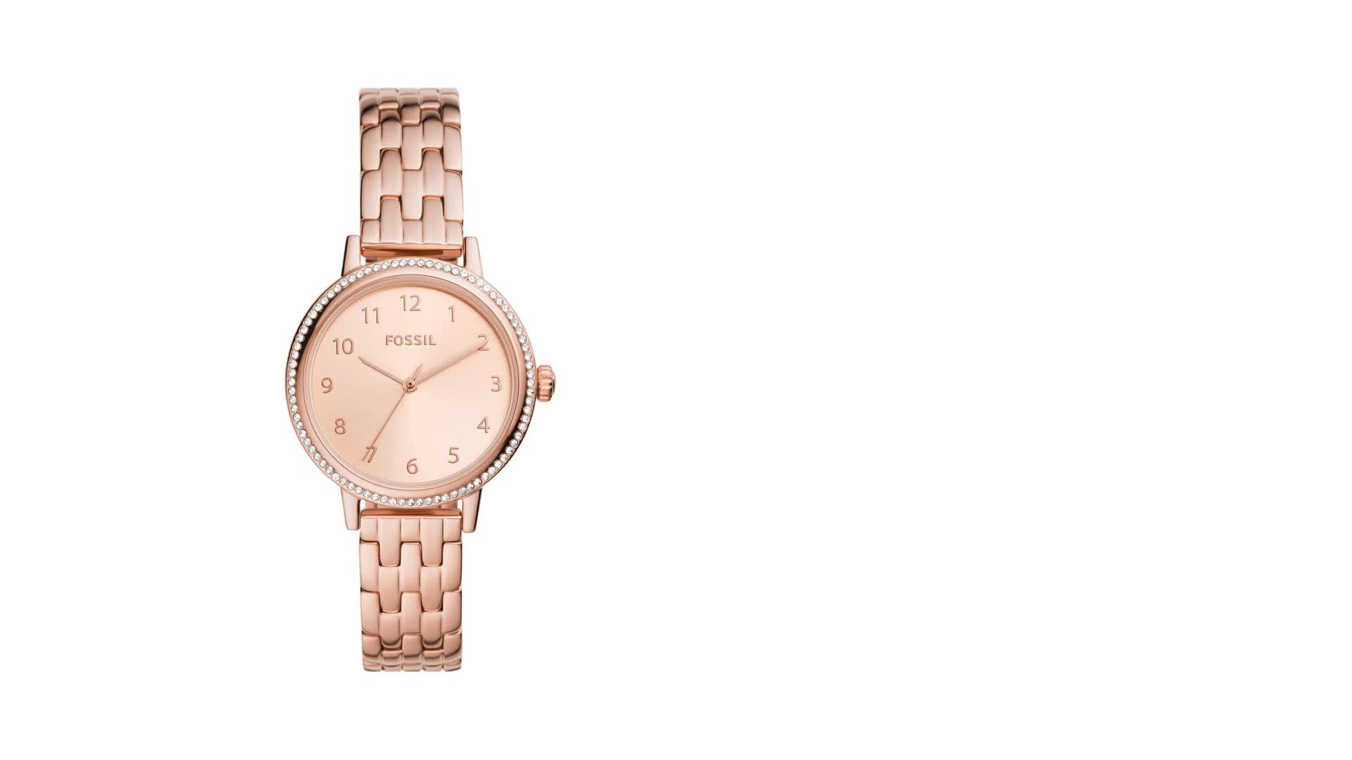 Fossil Reid Analog Rose Gold Dial Women display picture 2
