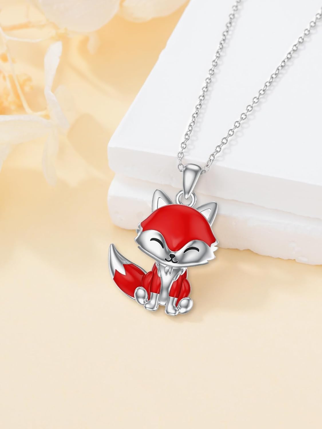 Fox/Turtle Necklace 925 Sterling Silver Animals Pendant Jewelry Gifts for Women Teens - Image 2