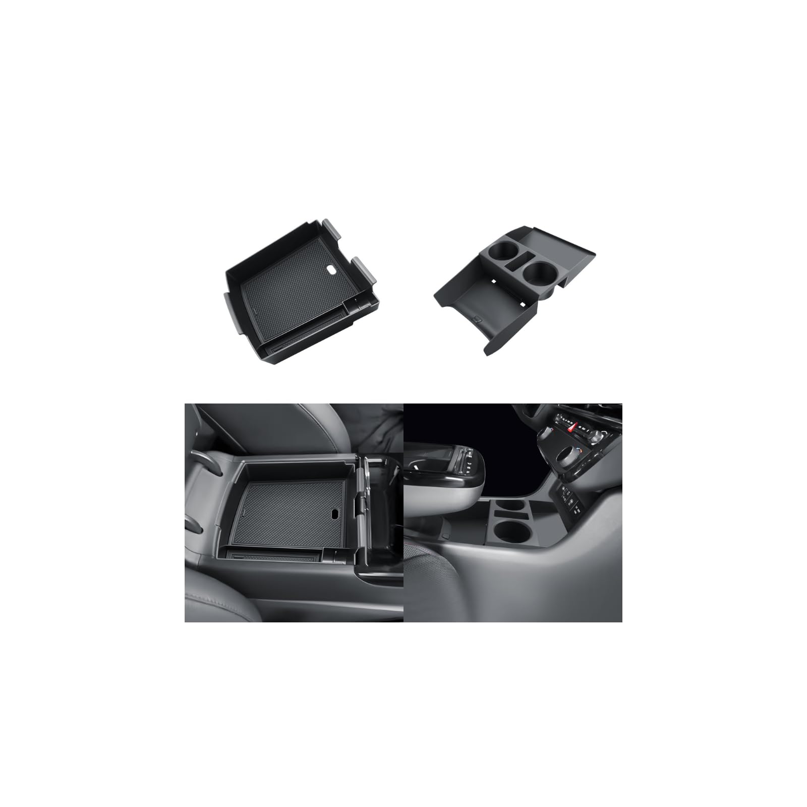 SKTU Boîte de rangement pour console centrale - Avec support antidérapant - Pour Hyundai Tucson NX4 2025 2026 - Porte-gobelet - Avec support antidérapant - Pour accessoires Hyundai - Electronic Gear