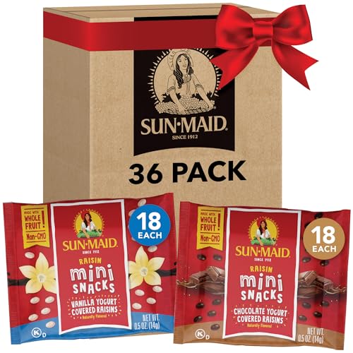 Sun-Maid Vanilla & Chocolate Yogurt Coated Raisins Variety Pack, 36 snack pouches