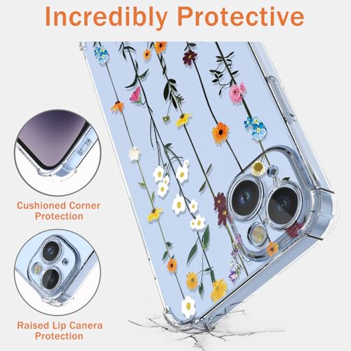 WOKEZ Transparent Fodral till Honor 200 Lite 5G med Blomdesign