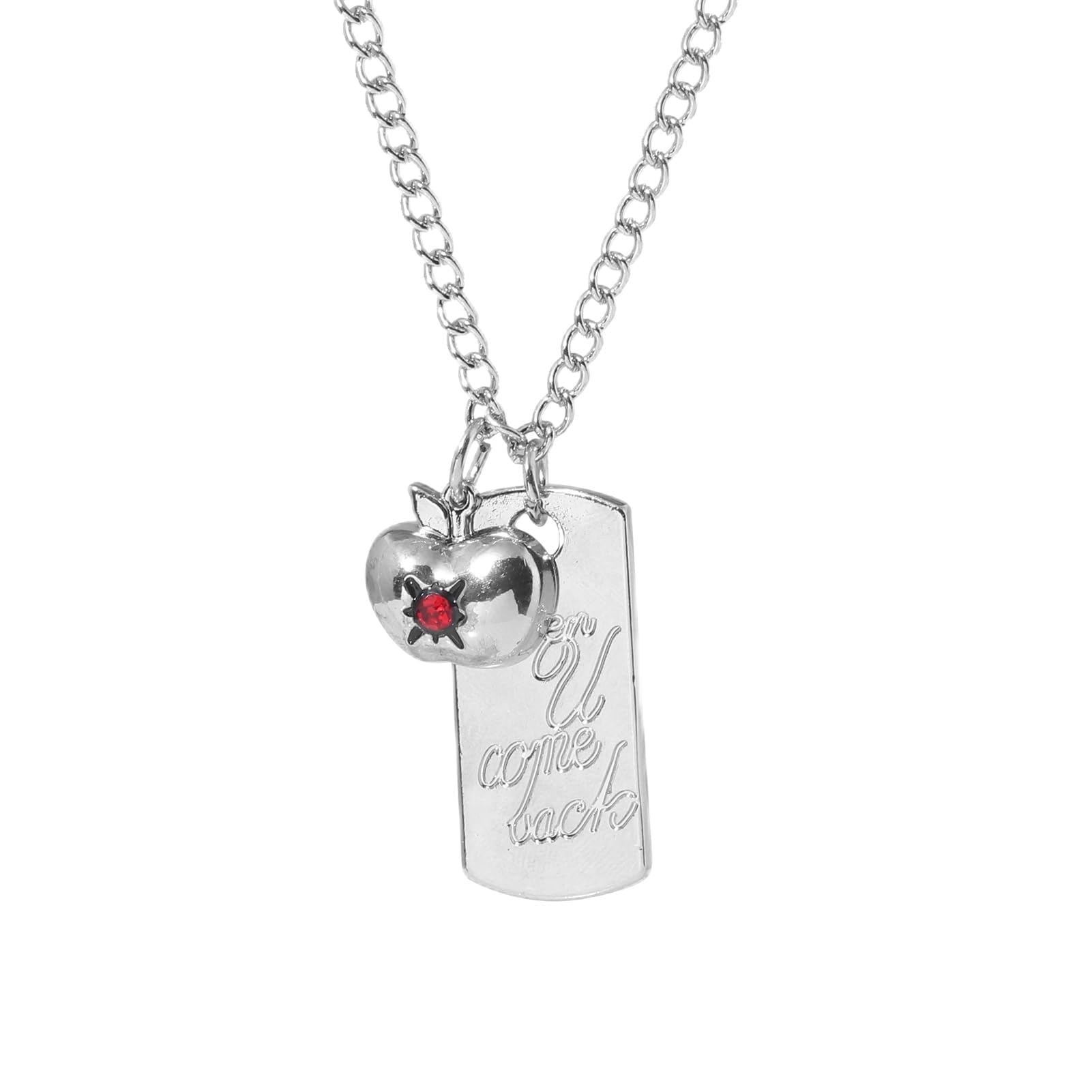 AE - Game Love And Deep Space Necklace Caleb ruby Apples Square Cards Pendant Necklace For Cosplay Props Delicacy Gift N01138