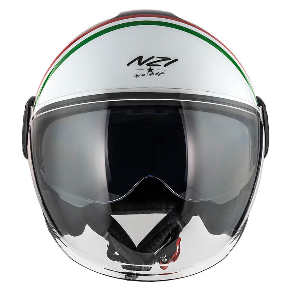 NZI RINGWAY 2 Duo Skyline Italy | Casco de Moto Jet Abierto con Visor Solar - Unisex Hombre y Mujer Homologado ECE
