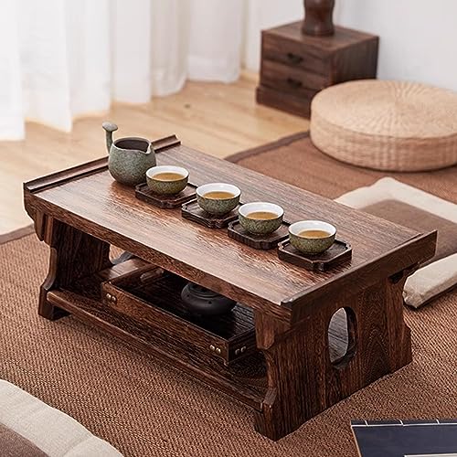 Table de sol japonaise portable 80cm pour optimiser l'espace bas
