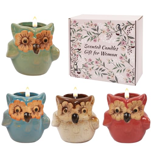 Besondere Weihnachtskerzen 30 ONBAGLST Eulen Duftkerzen-Kerze Geschenkset zur Stressbewältigung,...