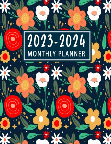 Agenda mensual 2023-2024: Agenda con calendario bienal de enero de 2023 a diciembre de 2024, 24 meses con días festivos