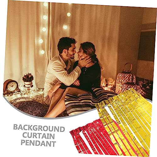 Uonlytech 2 Unidades Cortina De Chuva Flâmula Streamer Do Dia Namorados Cortina De Ouropel Metálico