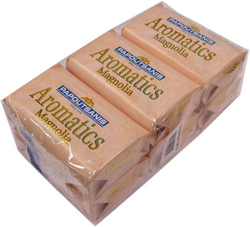 Papoutsanis Aromatics Greek Soap Magnolia 6 PACK of 4 Oz