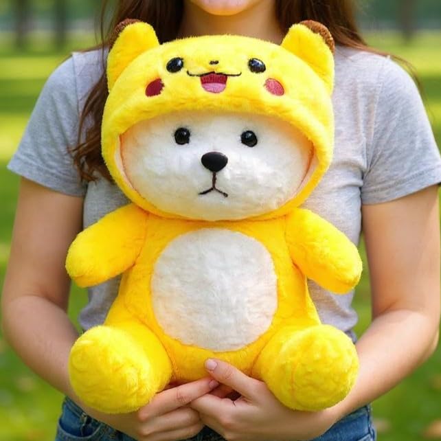 Image of HUG 'n' FEEL SOFT TOYS Hoodie Teddy Bear 45 CM Plush Soft Toy for Kids Boys Girls | Cute Stuffed Animal Teddy | Hugging Pillow Birthday Gift & Room Decor