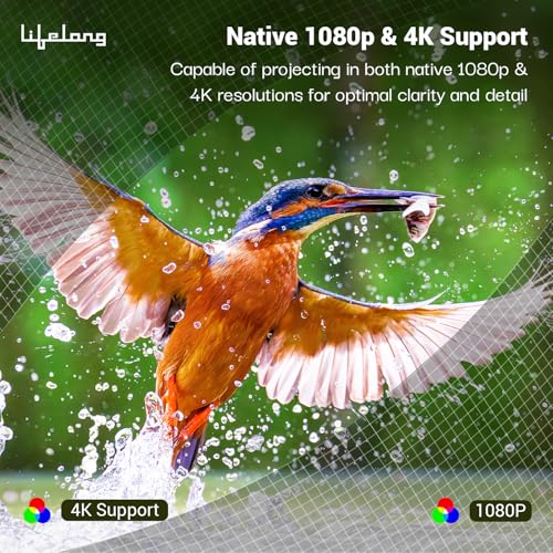 Lifelong Pixelbeam Projector for Home | Native 1080P Full HD 4K HDR | 7500 Lumens | 4D Keystone | Portable Home Projector| Netflix, Prime, Hotstar... - Image 2