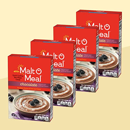 Chocolate Malt-O-Meal®, Quick Cooking Hot Breakfast Cereal, 28 Ounce Box (Pack Of 4) #TOP5