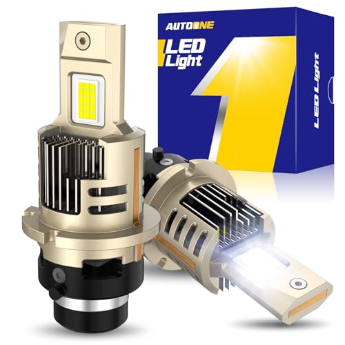 AUTOONE D4S Bulb 60000LM LED Bulb 3 Min Quick Install 20 Years Lifespan No Flicker