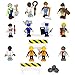 Playkidiz 12 Toy Action Figures & Accessories, 2 Inch Play People Construction and Community Worker Figurines - Pretend Play Toys for Kids 3+ (28Pcs)