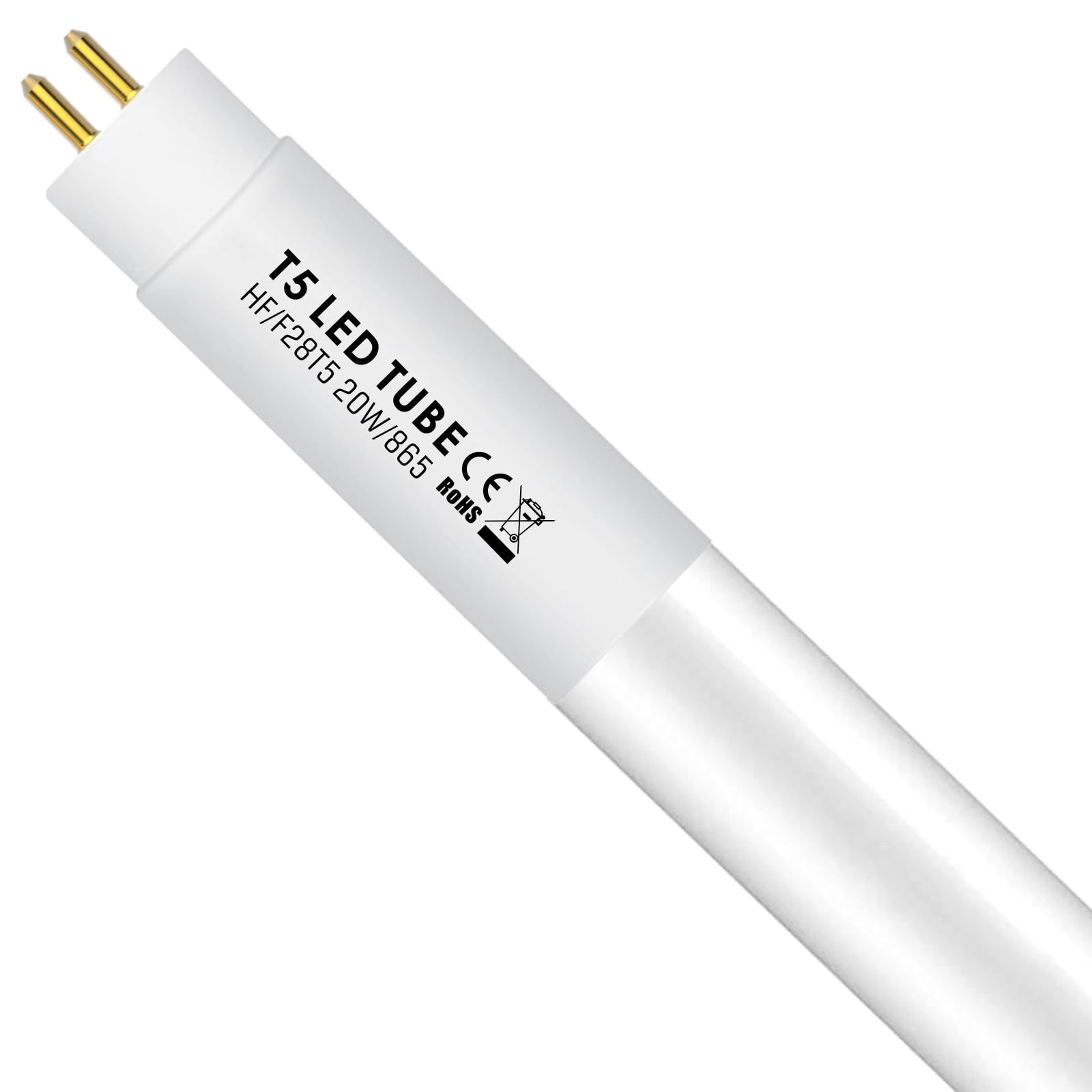 IHYCTV LED Röhre T5 114,9 cm, EVG KVG kompatibel, G5 20 W 2760 lm, tageslichtweiß 6500k, Ersatz für 54W Leuchtstoffröhren, langlebig 50.000h, Glas, matt, nicht dimmbar, 300 °, 1 Stück